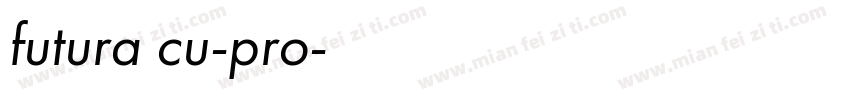 futura cu-pro字体转换